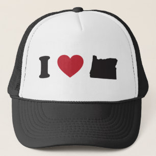 I Love Oregon Trucker Hat
