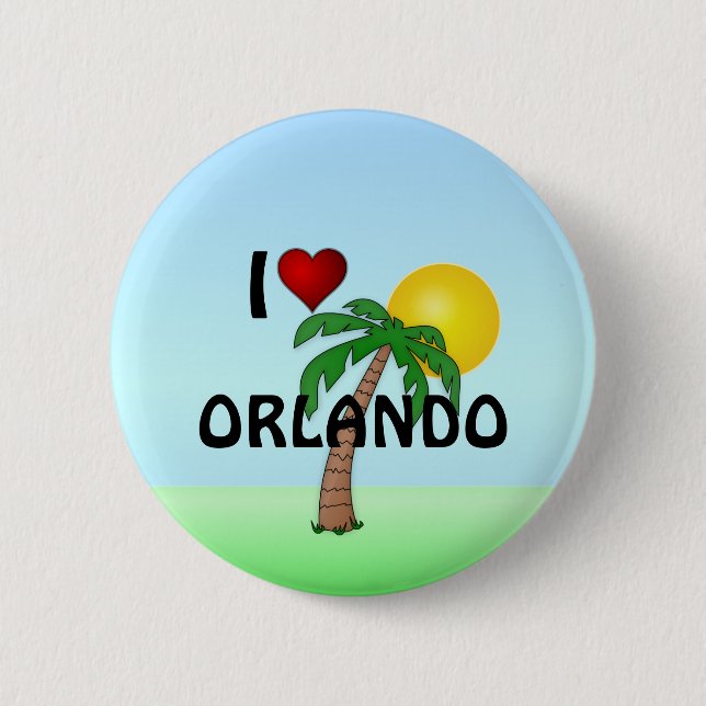 I Love Orlando 6 Cm Round Badge (Front)