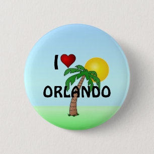 I Love Orlando 6 Cm Round Badge