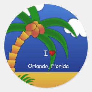 "I Love Orlando, Florida" decorative sticker