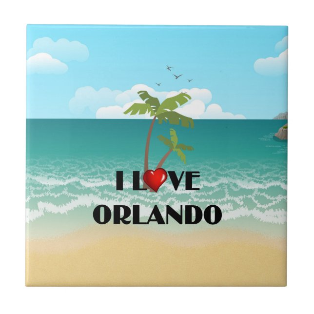 I Love Orlando, Florida Tile (Front)