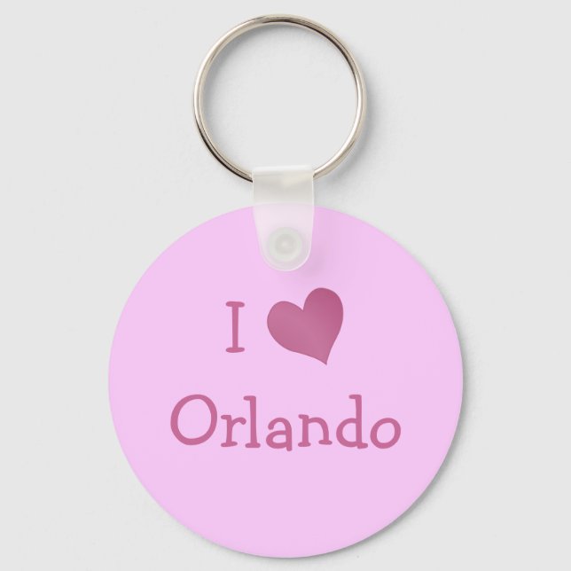 I Love Orlando Key Ring (Front)