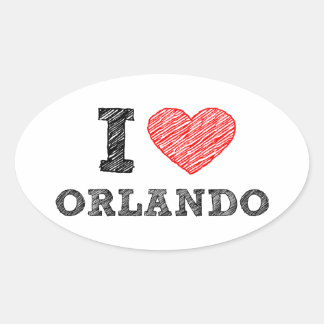 I-Love-Orlando Oval Sticker