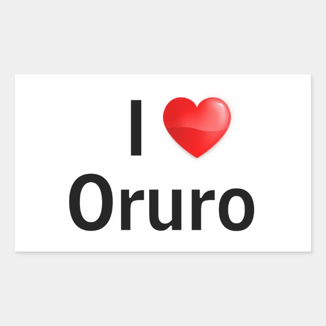 I love Oruro Rectangular Sticker (Front)