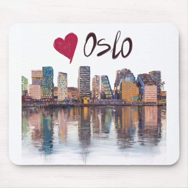 I love Oslo Mouse Mat (Front)