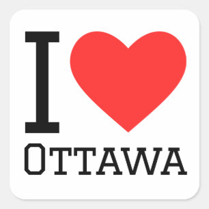 I love Ottawa  Square Sticker
