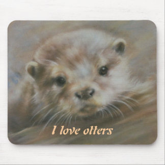 I love otters mouse mat