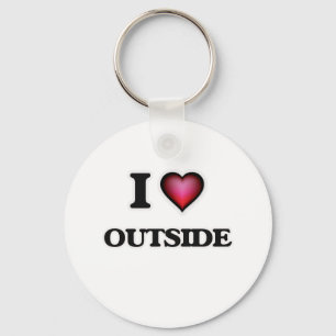 I Love Outside Key Ring