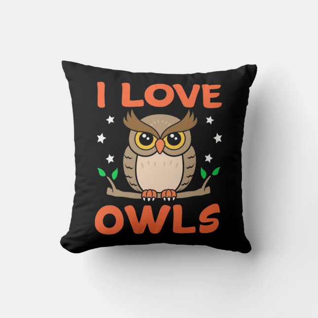 I Love Owls Cushion (Front)