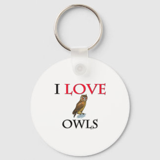 I Love Owls Key Ring