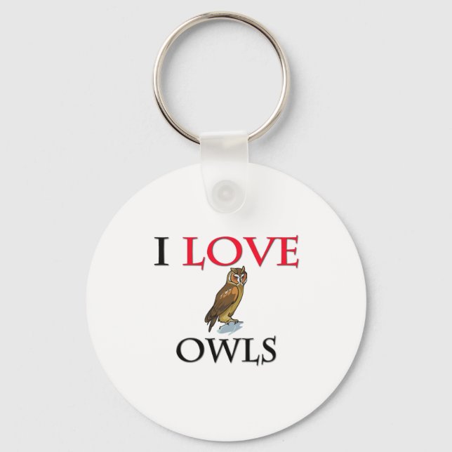 I Love Owls Key Ring (Front)