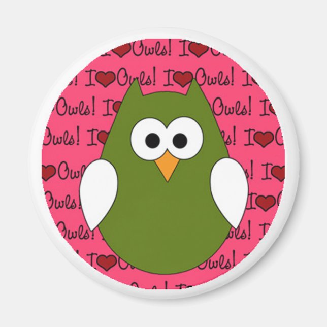 I Love owls Magnet (Front)