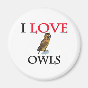 I Love Owls Magnet