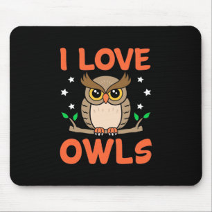 I Love Owls Mouse Mat