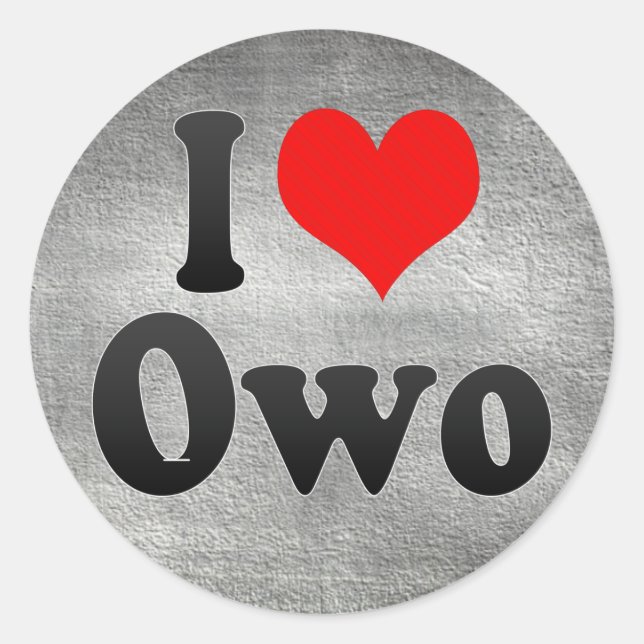 I Love Owo, Nigeria Classic Round Sticker (Front)