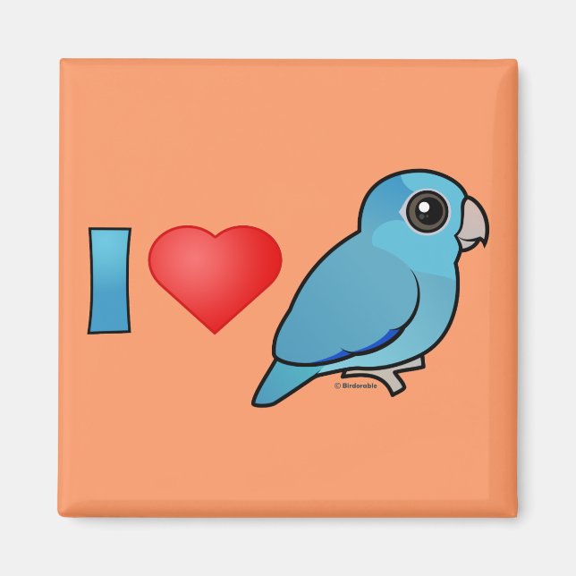 I Love Pacific Parrotlets (blue) Magnet (Front)