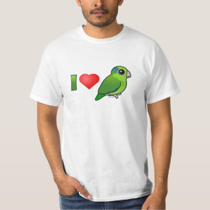 I Love Pacific Parrotlets (green) T-Shirt