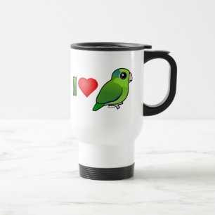 I Love Pacific Parrotlets (green) Travel Mug