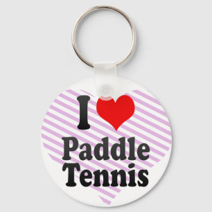 I love Paddle Tennis Key Ring