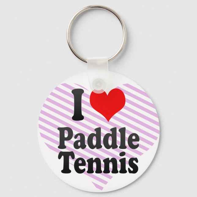 I love Paddle Tennis Key Ring (Front)