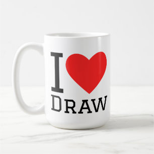 I love paint square sticker coffee mug
