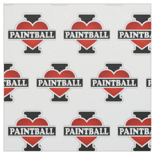 I Love Paintball Fabric