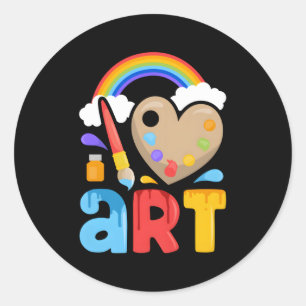 I Love Painter Colourful Painting Classic Round Sticker