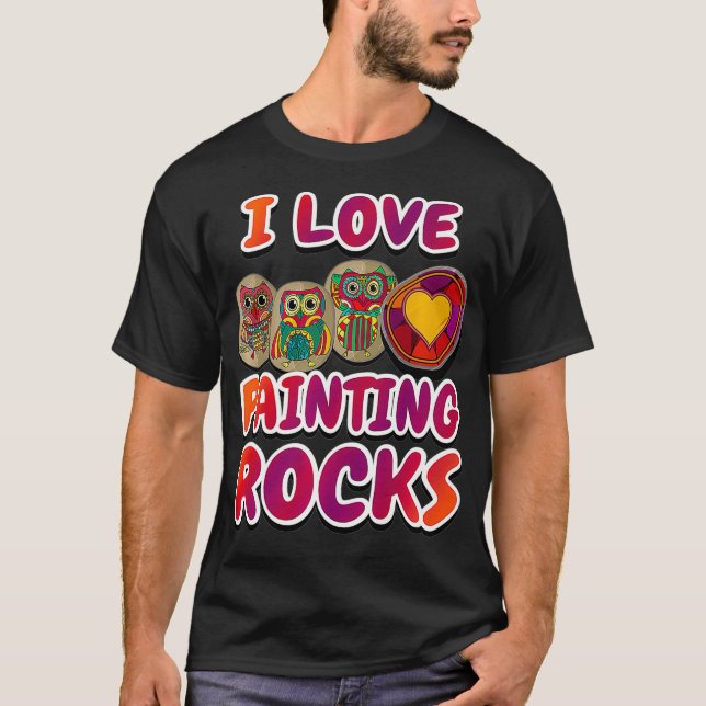 I Love Painting Rocks Artistic Rock Premium  T-Shirt (Front)