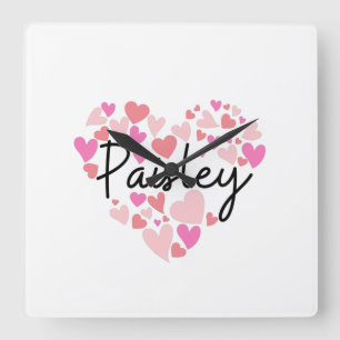 I love Paisley Square Wall Clock