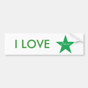 I Love Pakistan Bumper Sticker
