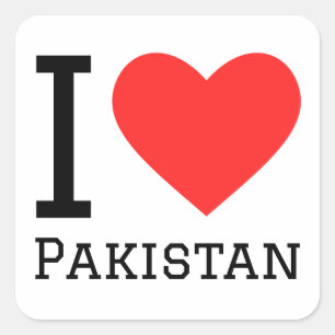 I love Pakistan  Square Sticker