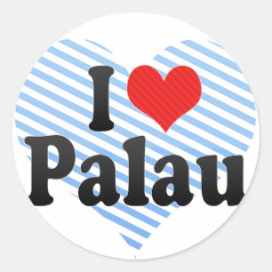 I Love Palau Classic Round Sticker