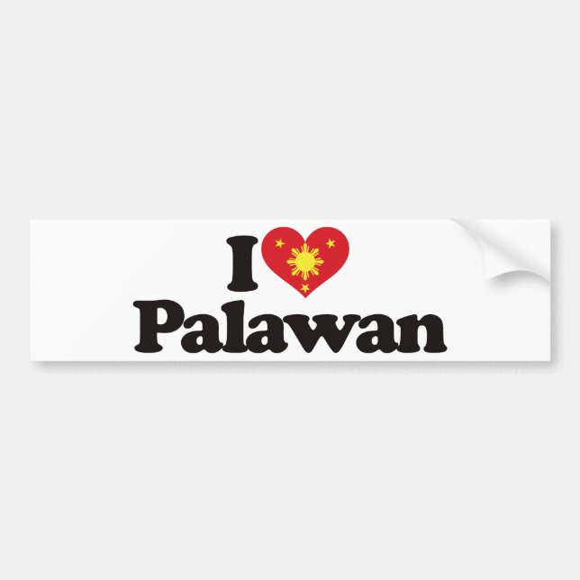 I Love Palawan Bumper Sticker (Front)