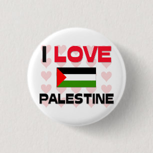 I Love Palestine 3 Cm Round Badge