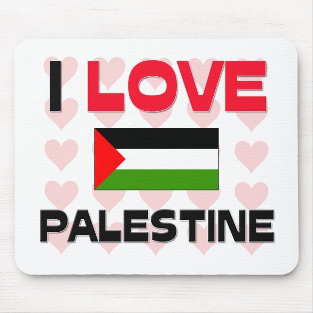 I Love Palestine Mouse Mat (Front)