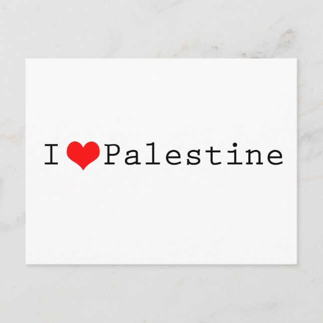 I love Palestine Postcard (Front)
