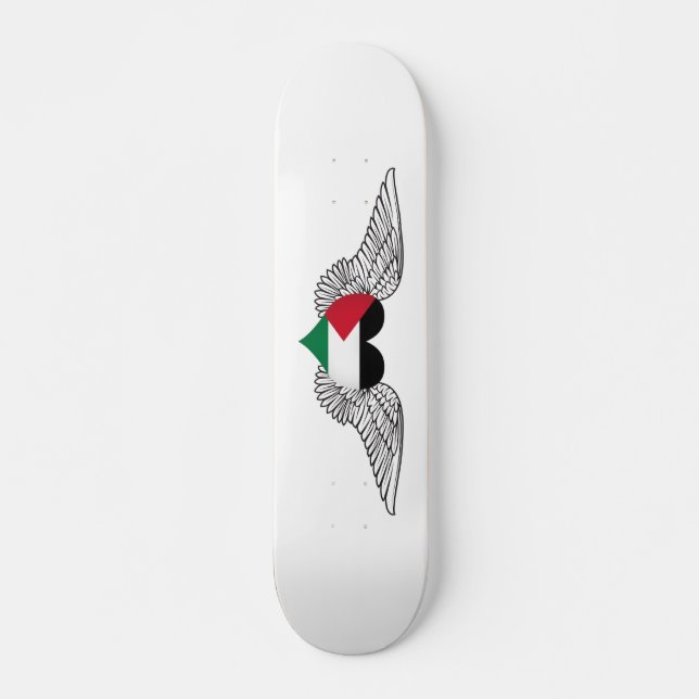 I Love Palestine -wings Skateboard (Front)