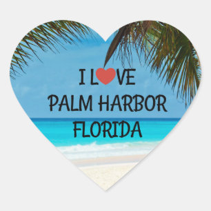 I Love Palm Harbor, Florida Heart Sticker