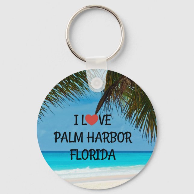 I Love Palm Harbor, Florida Key Ring (Front)