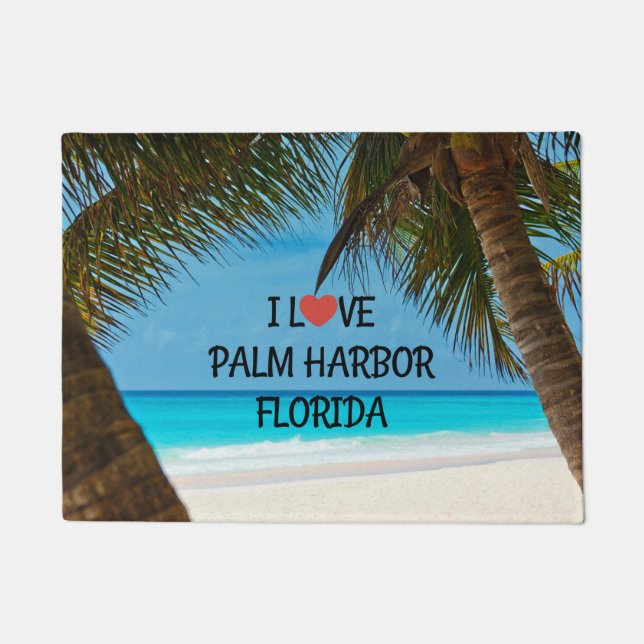 I Love Palm Harbour, Florida Doormat (Front)