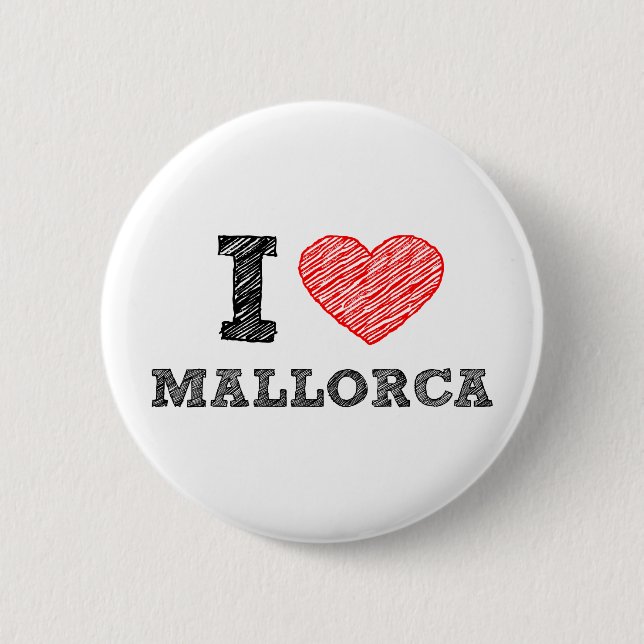 I Love Palma de Mallorca 6 Cm Round Badge (Front)