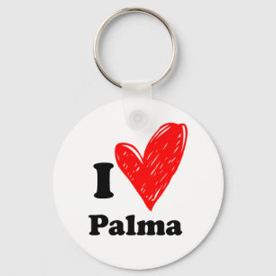 I Love Palma Key Ring