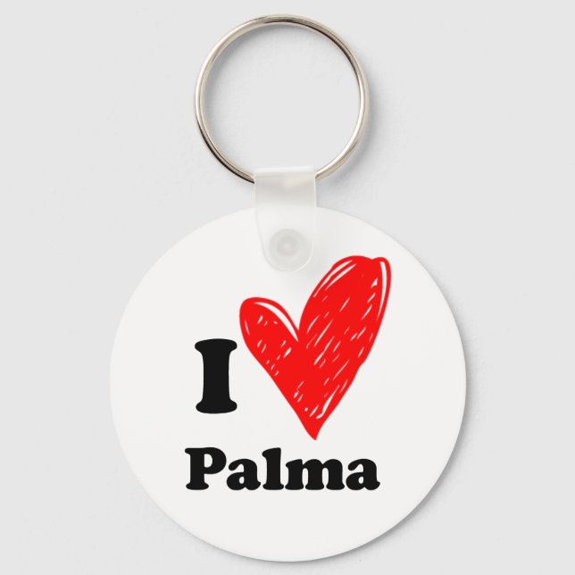 I Love Palma Key Ring (Front)