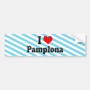 I Love Pamplona, Spain Bumper Sticker