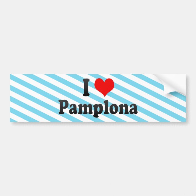 I Love Pamplona, Spain Bumper Sticker (Front)