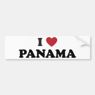 I Love Panama Bumper Sticker