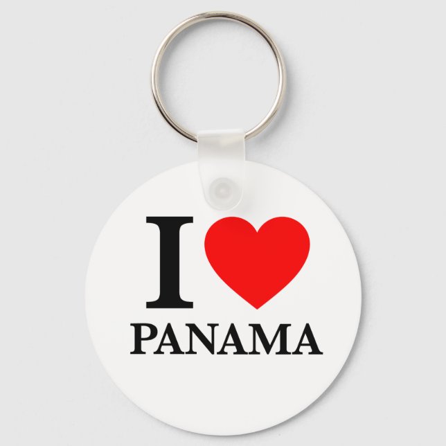 I Love Panama Key Ring (Front)