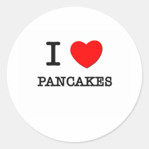 I Love Pancakes Classic Round Sticker