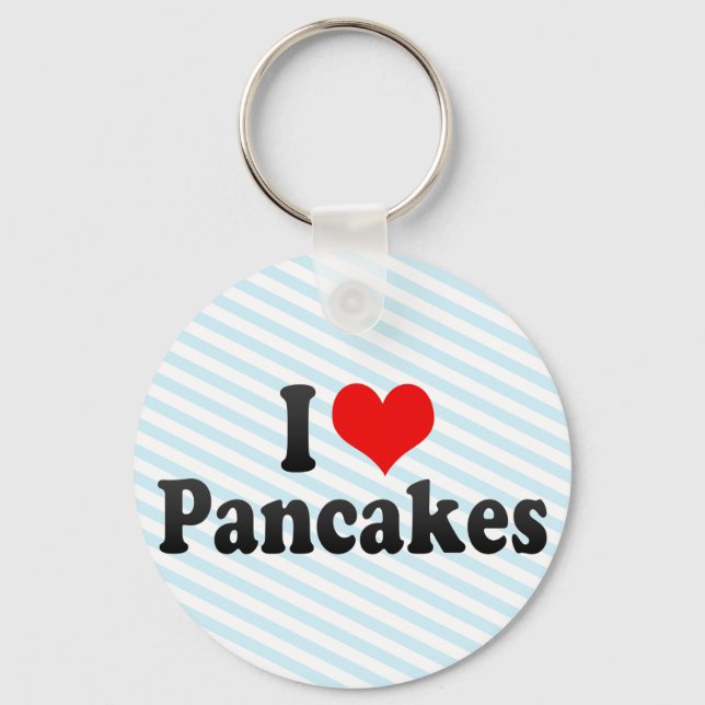 I Love Pancakes Key Ring (Front)