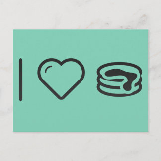 I Love Pancakes Postcard